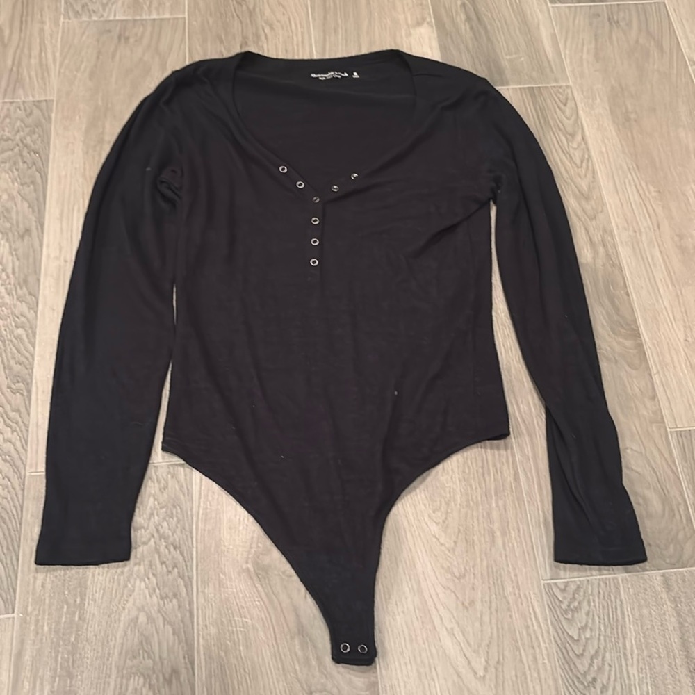 Abercrombie & Fitch Women’s Black Long Sleeve Body Suit Size